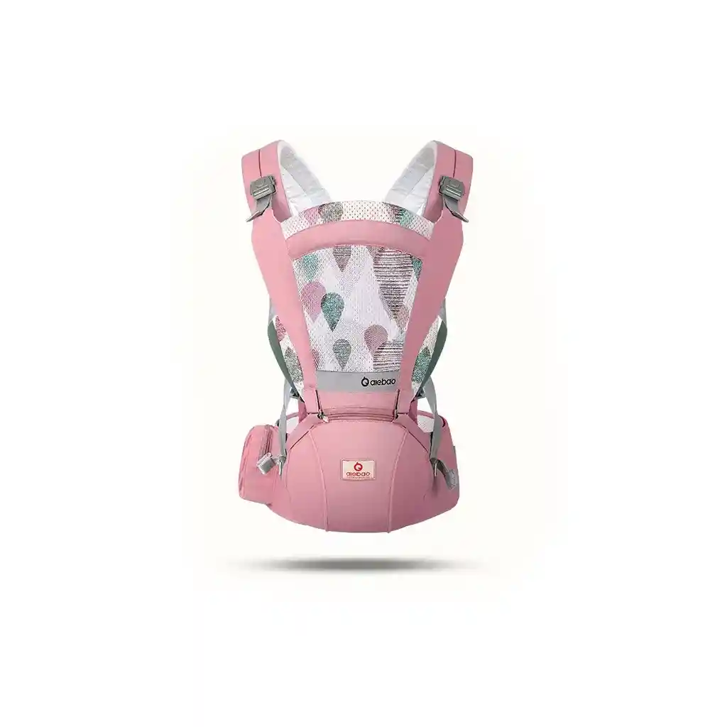 Cargador Porta Bebés, Multifuncional, Con Malla De Ventilación Rosado Color Life