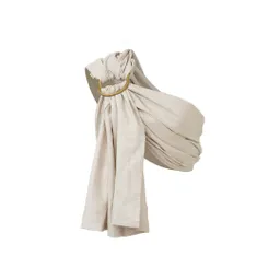 Bandolera De Lino Color Arena, Fular Para Niños Y Bebés Con Anillas Doradas - Kargo