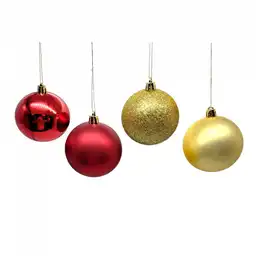 Bolas Navideñas Rojo Dorado 40pzs 7cm Expressions