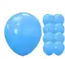 Globos En Látex R12 X12 Unidades Azul Claro Mate