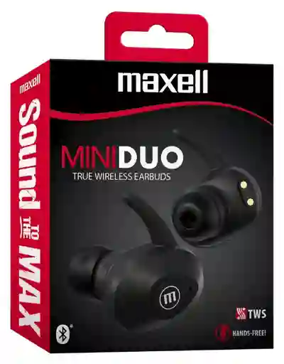 Audífonos In Ear Inalambricos Maxell Bluetooth Miniduo Negro