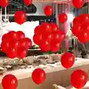 Globos En Látex R12 X12 Unidades Rojo Mate