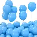 Globos En Látex R12 X12 Unidades Azul Claro Mate