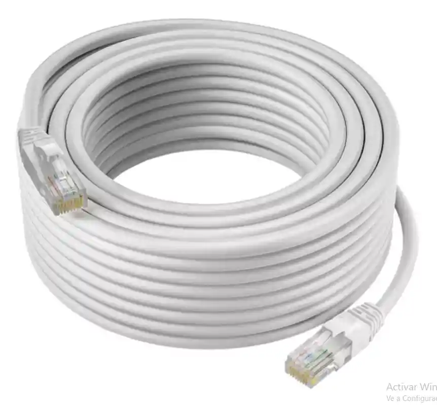 Cable Red Rj45 30 Mts Certificado Fábrica Cat 6 Velocidad 10/100/1000 Mbps Para Interiores Redes - Internet - Juegos-smartv-tv Box