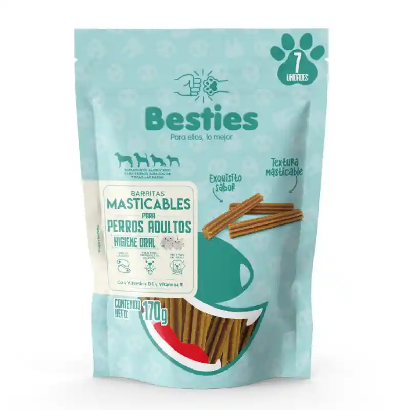 Barritas Masticables Higiene Oral Perros Adultos -besties