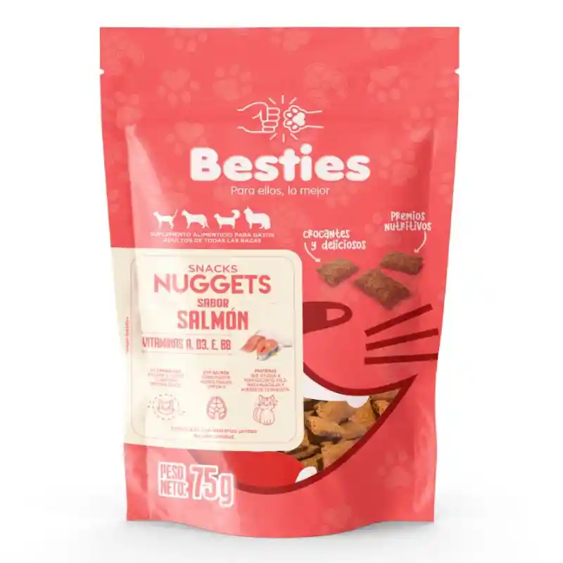 Snacks Nuggets Gatos Sabor Salmón - Besties