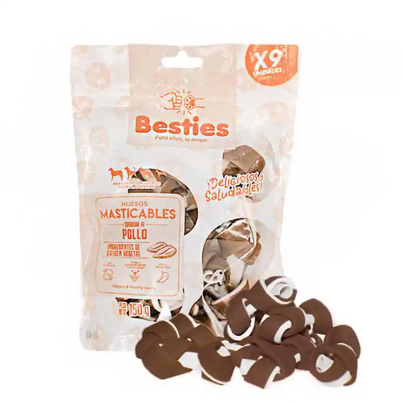 Huesos Masticables Mini Sabor Pollo - Besties