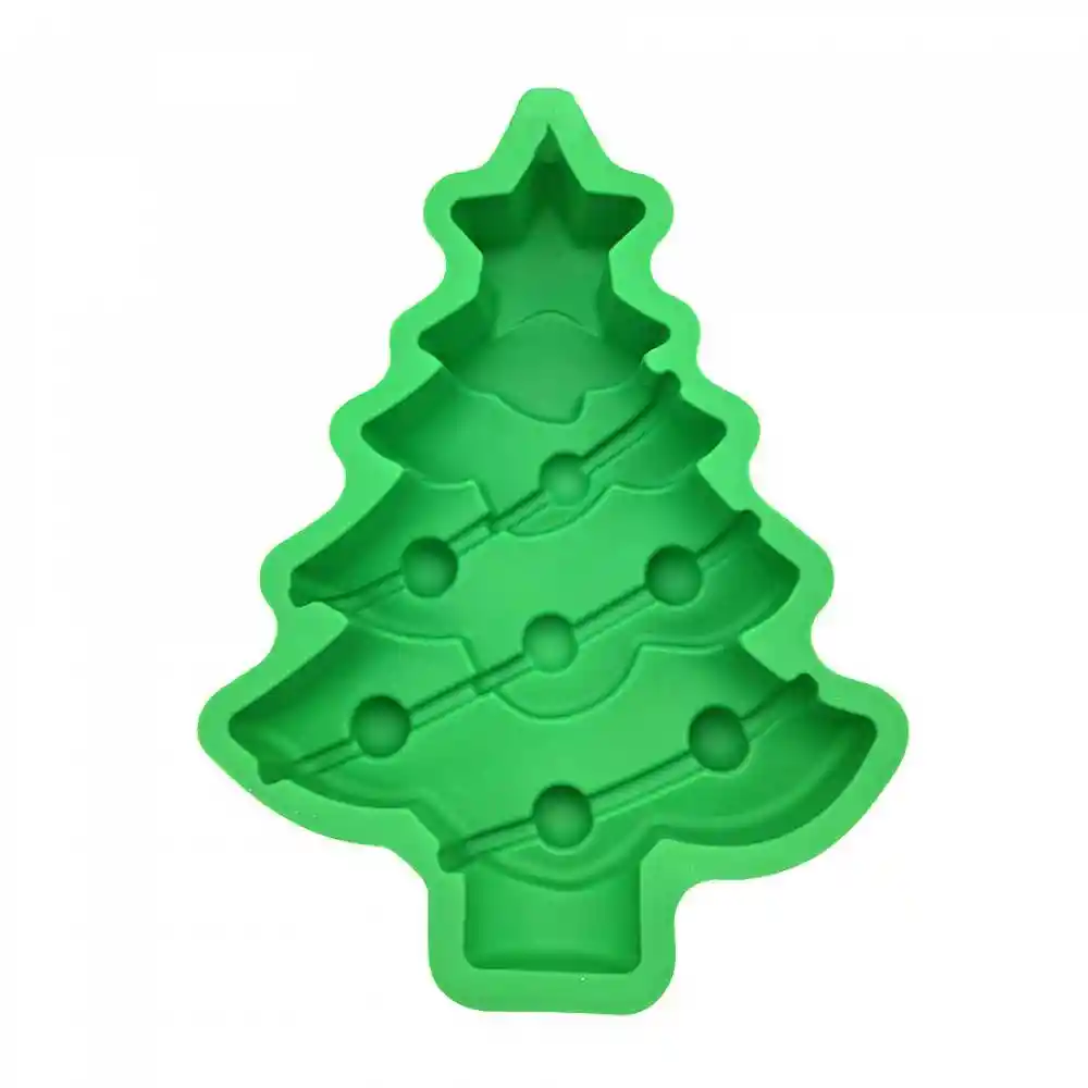 Molde De Arbol Navideño Expressions 21x29cm Verde Silicona