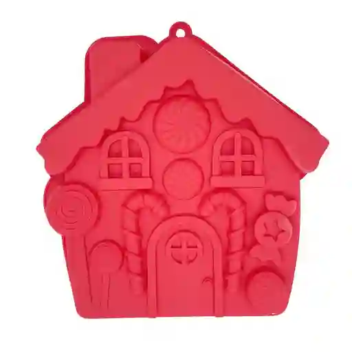 Molde De Casa Navideño Expressions 27x26cm Rojo Silicona