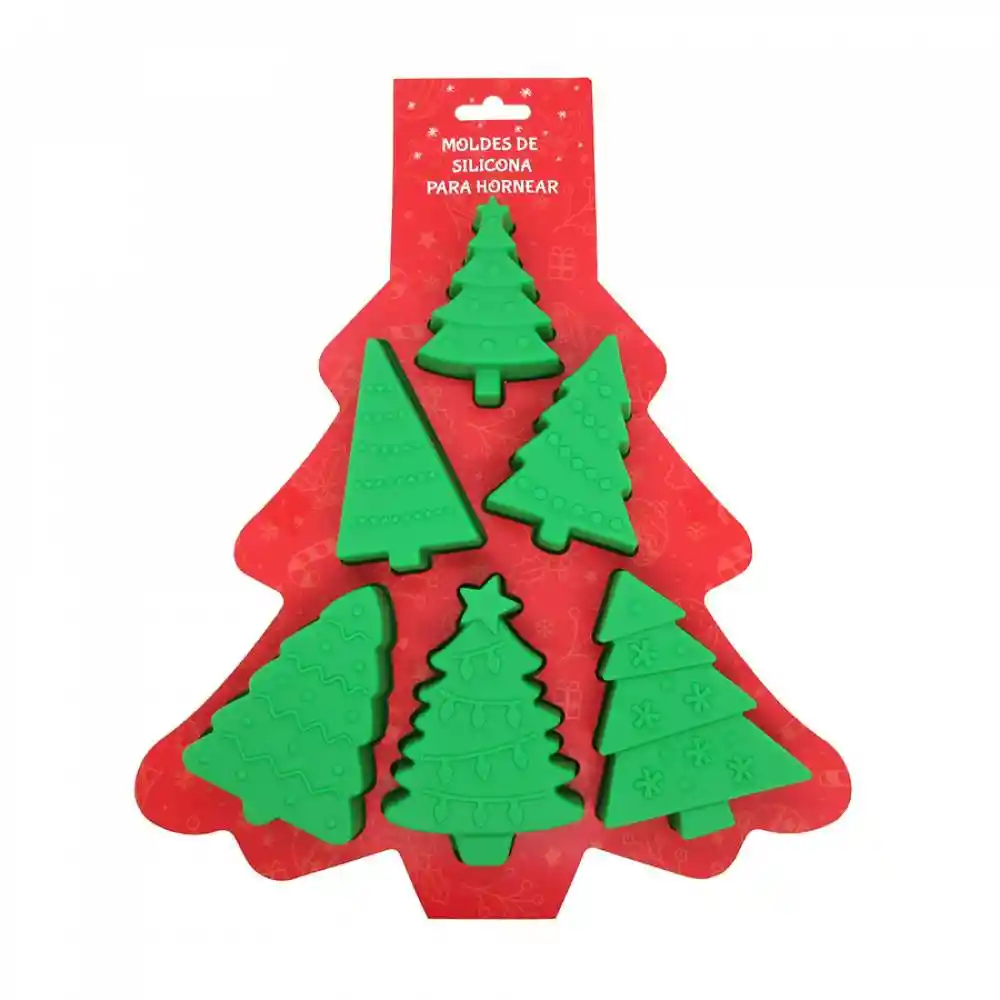 Molde Arbol Navideño Expressions 25x27cm Verde Silicona