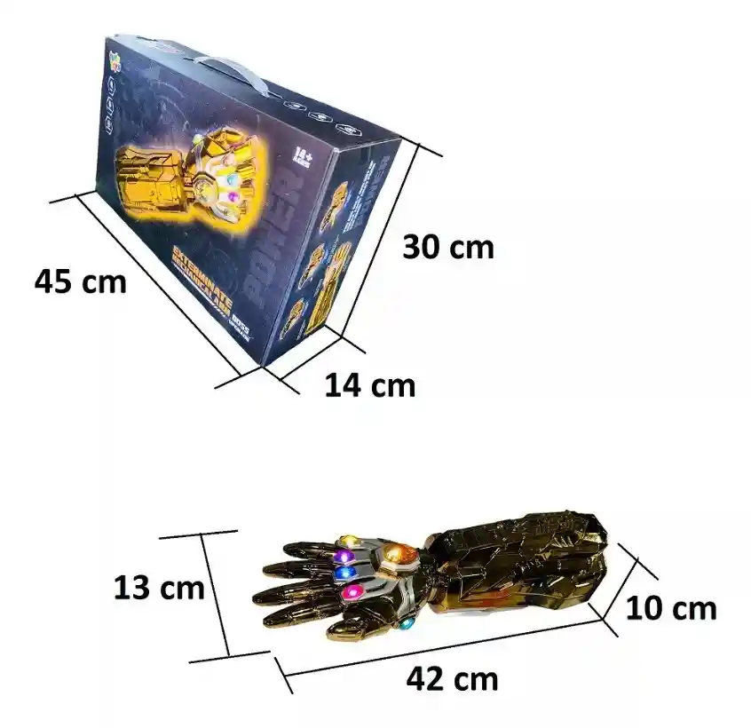 Brazo Robótico Iron Man Lanzador De Dardos Y Esferas De Hidrogel Color Rojo