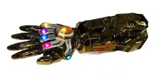 Brazo Robótico Iron Man Lanzador De Dardos Y Esferas De Hidrogel Color Amarillo