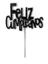 Letrero Feliz Cumpleaños Colores Varios Cake Topper Adorno Pastel