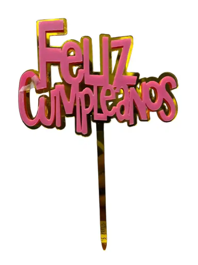 Letrero Feliz Cumpleaños Colores Varios Cake Topper Adorno Pastel