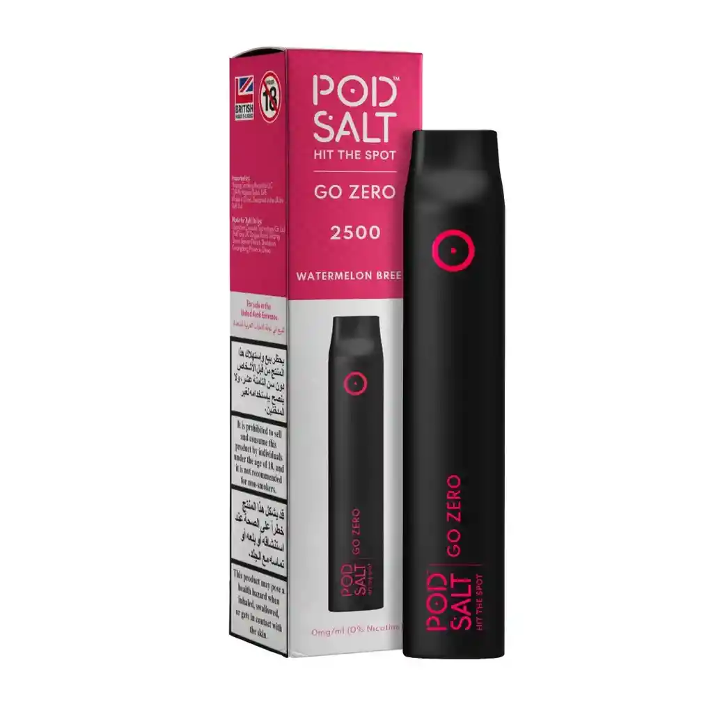 Vape Pod Salt 2500 Puffs Zero 0% Watermelon Breeze