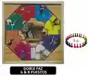 Juego De Parqués Magnético Grande 8 Y 6 Puestos Doble Faz Imantado Parchís