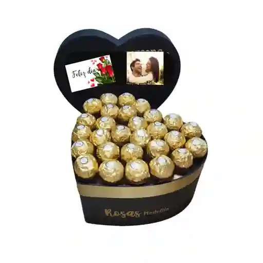 Corazón Con Chocolates Ferrero Rocher