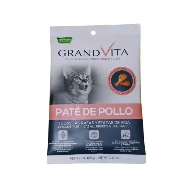 Grand Vita Pate De Pollo Gato 100gr