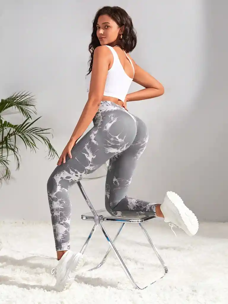 Mallas De Yoga Estampadas Manchas Push Up