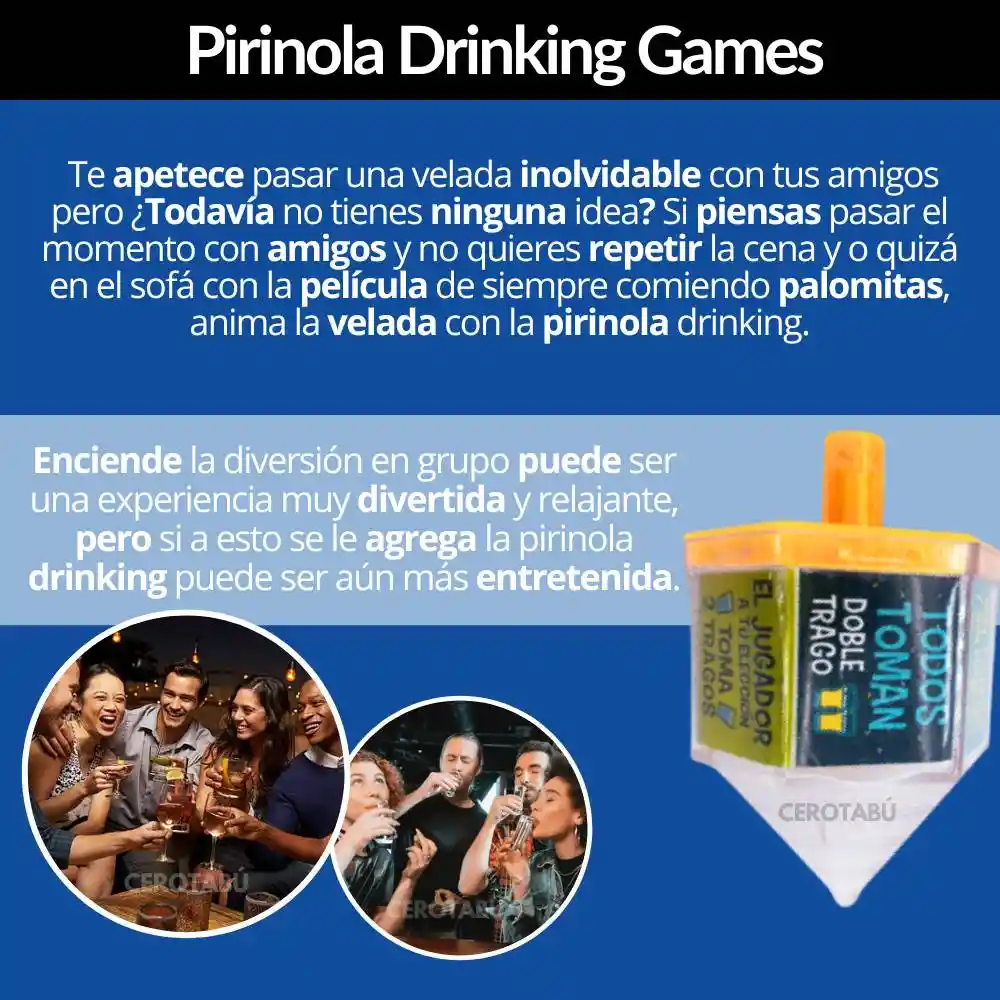 Juego De Mesa Pirinola Drinking Trompo Para Tomar Licor