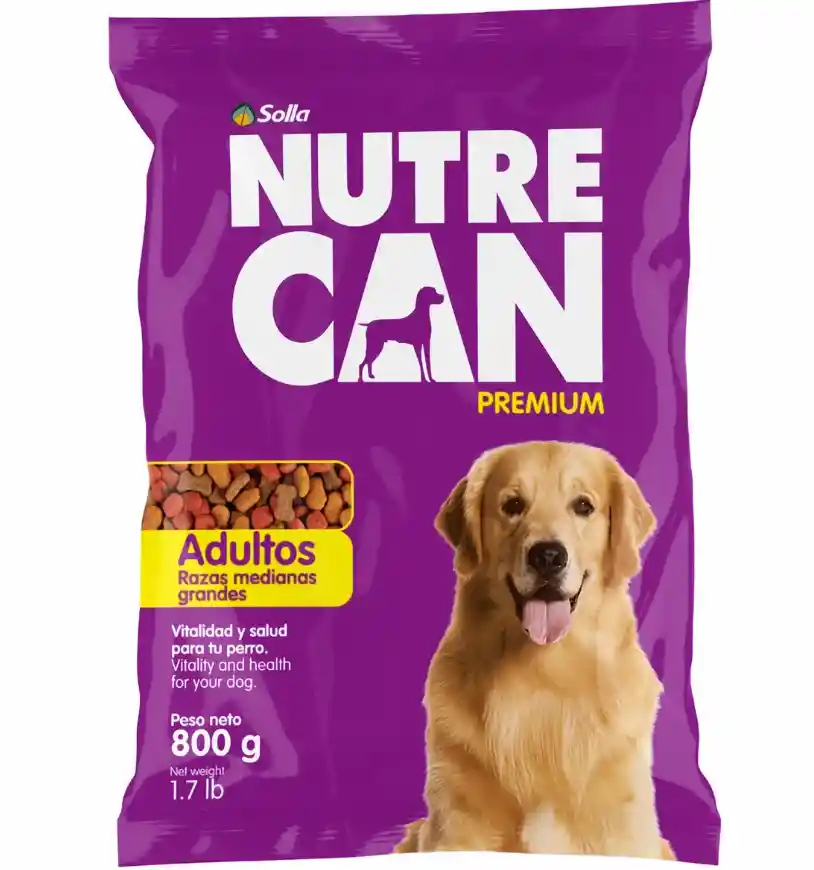 Nutrecan Perros Adultos Razas Medianas Y Grandes 800g + Gratis Sobre Pedigree