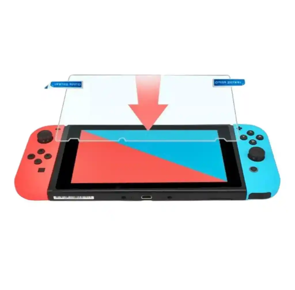 Estuche Edicion Signo Interrogacion + Vidrio + 2 Grips Para Nintendo Switch