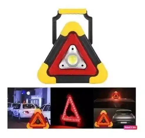 Triangulo Led Para Carretera Luz Animada +reflecto+cargador