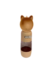 Bebedero Portátil Doble Para Perro/gato - Beige