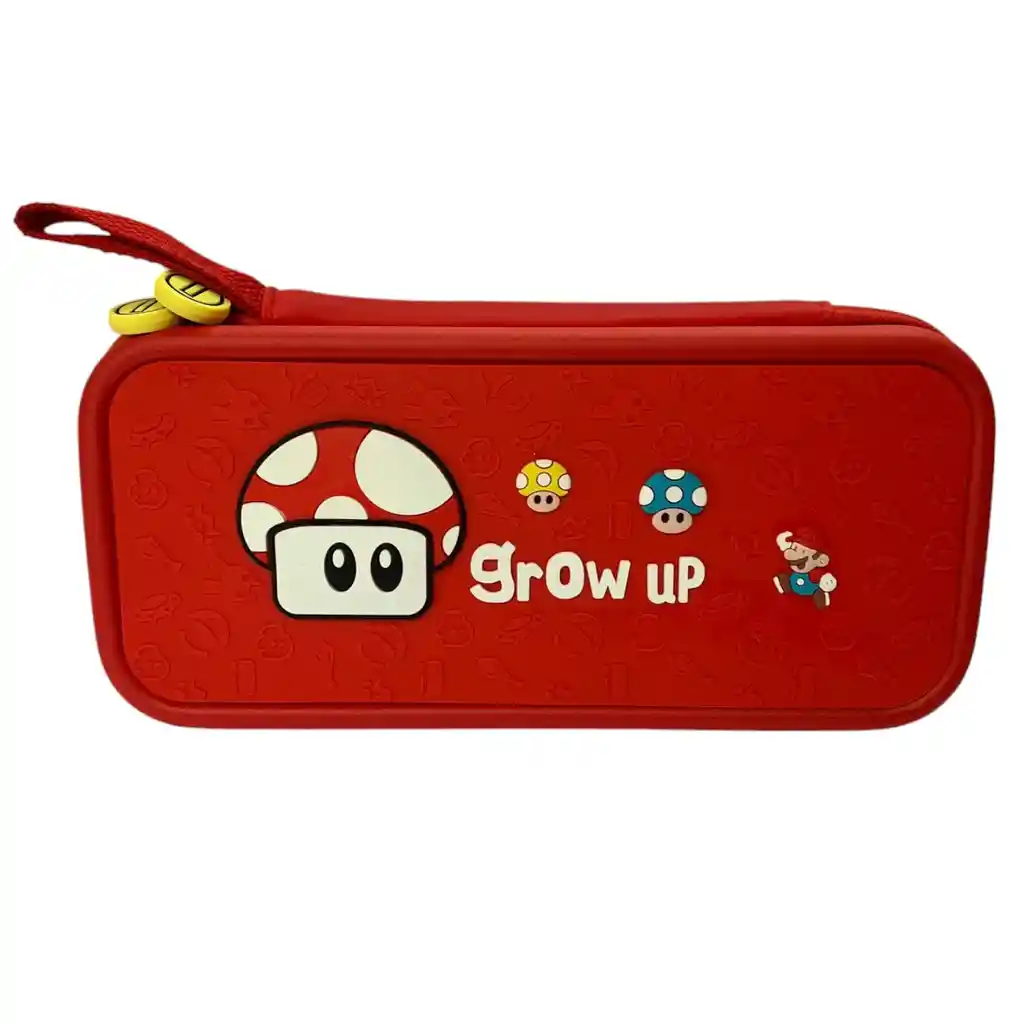 Estuche Edicion Mario Grow Up + Vidrio Para Nintendo Switch Oled