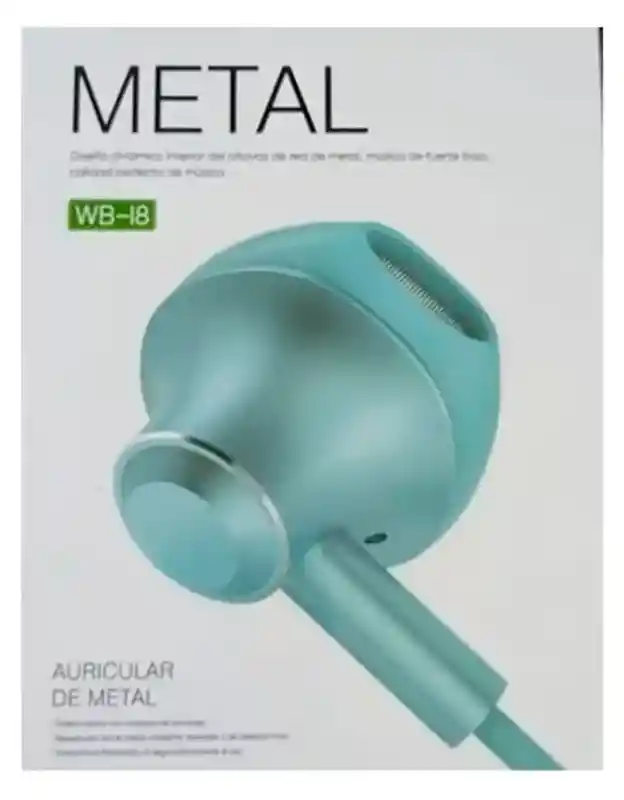 Audifono Alambrico Metalico Weibo Wb-i8 Nuevos