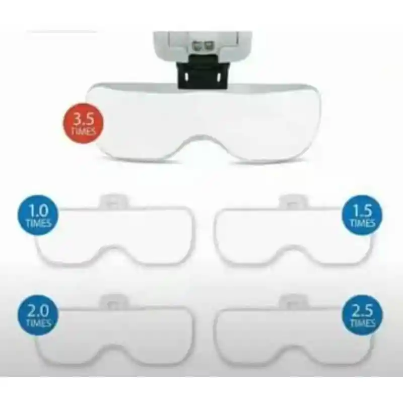 Gafas Optivisor Lupa Visera X5 Lentes Joyería ,odontología, Pestaña Pelo A Pelo