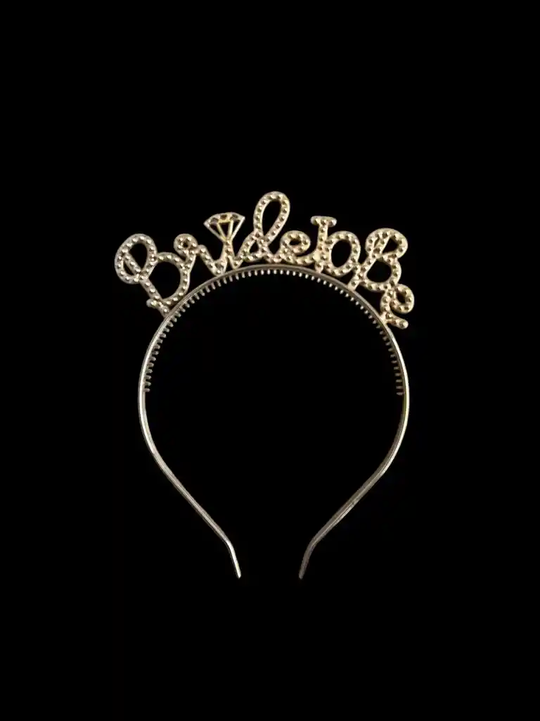 Balaca Diadema Vincha Bride Futura Novia Oro Rosa - Cumpleaños Hora Loca Despedida De Soltera. Halloween