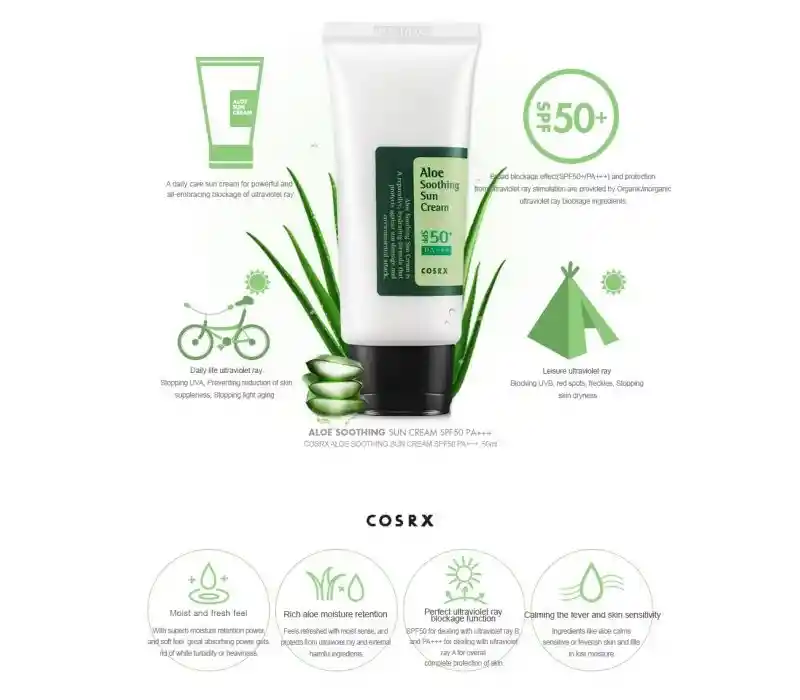 Cosrx Aloe Soothing Sun Cream Spf 50+ Pa+++