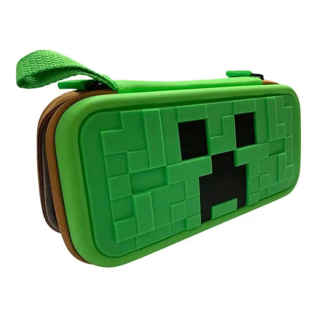 Estuche Edicion Minecraft + Vidrio + 2 Grips Para Nintendo Switch Oled