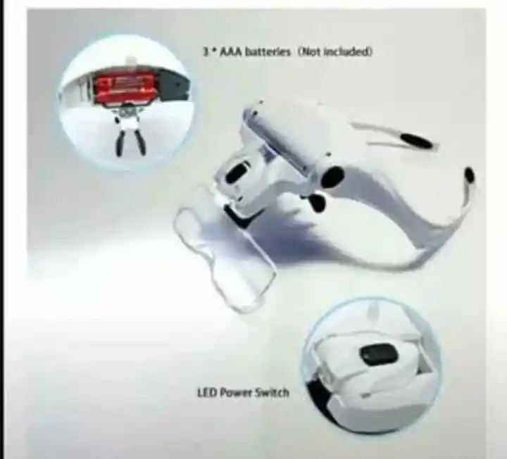 Optivisor Gafas Lupa Visera Luz Led Lente Pestaña Pelo A Pelo