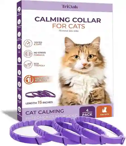 Collar De Feromonas Gatos Control Ansiedad Estres En Gatos 38 Cm Gatos Estres Gatos Rescate Marcaje De Orina X 4 Pack