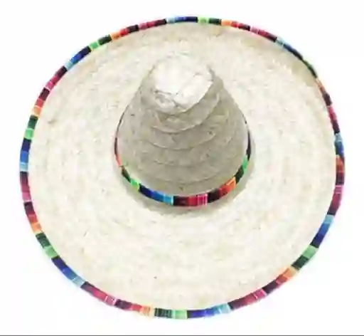 Sombrero Mexicano Blanco 41cm Fiesta Mariachi Halloween