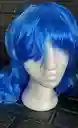 Peluca Larga Azul Oscuro