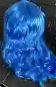 Peluca Larga Azul Oscuro