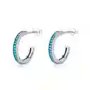 Aretes Aros Pendientes Para Mujer Con Turquesas En Plata 925