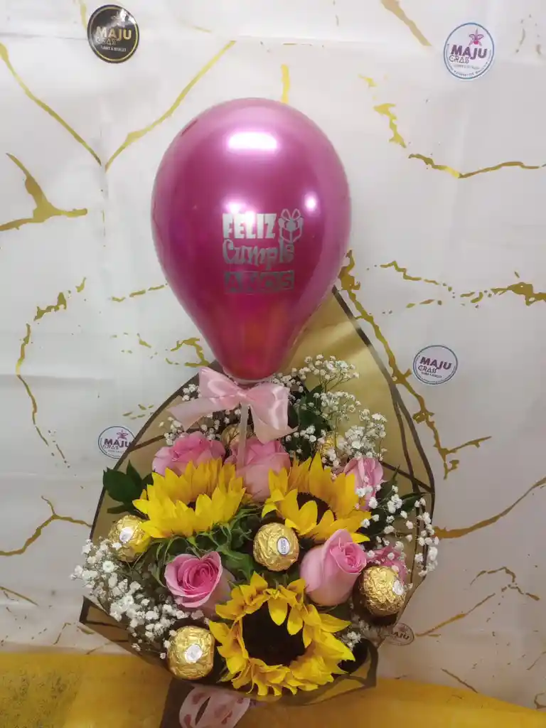 Ramillete De Flores Y Chocolates