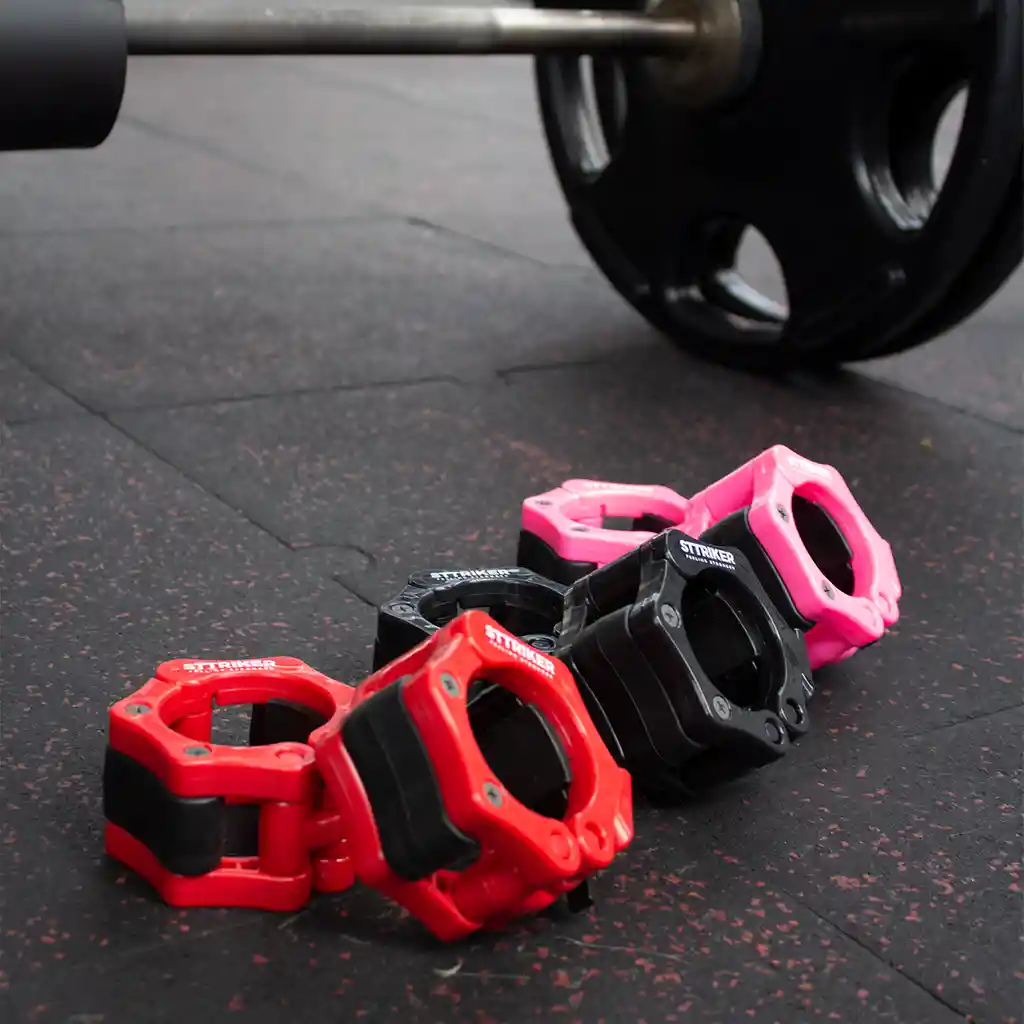 Seguro Barra Olímpica Collarin Tope Clips Profesional Gym X2 (negro)