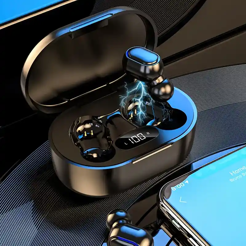 Auriculares Inalámbricos Inteligentes E7s Con Micrófono, Pantalla Led, Para Iphone/xiaomi, Auriculares Tws Unisex