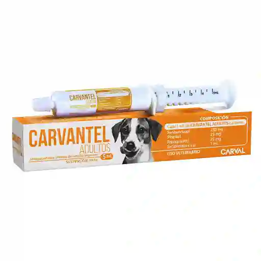 Carvantel Adultos Oral Jga 5 Ml – Antiparasitario Para Mascotas