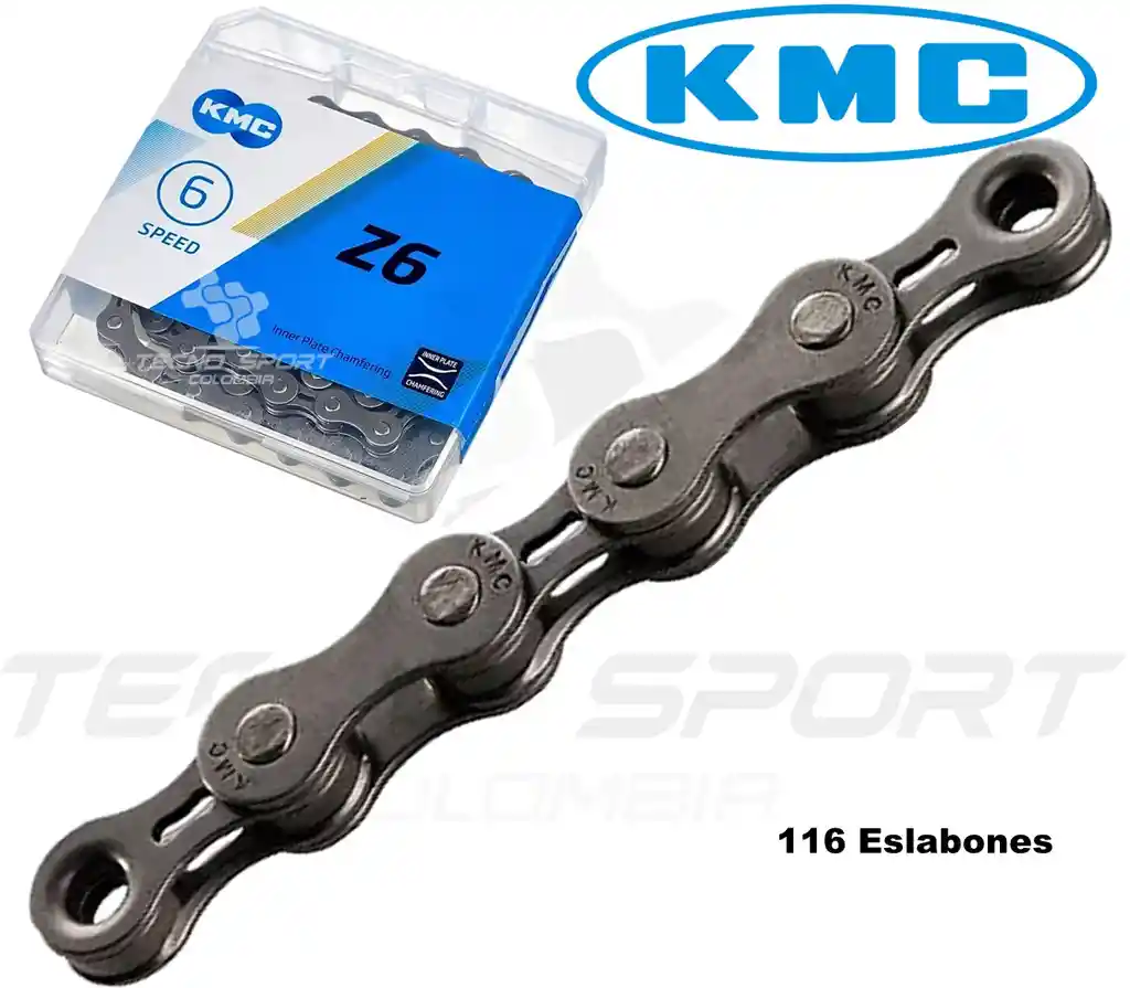 Cadenilla Kmc Z6 Cadena Bicicleta Ruta Montaña 6 Velocidades