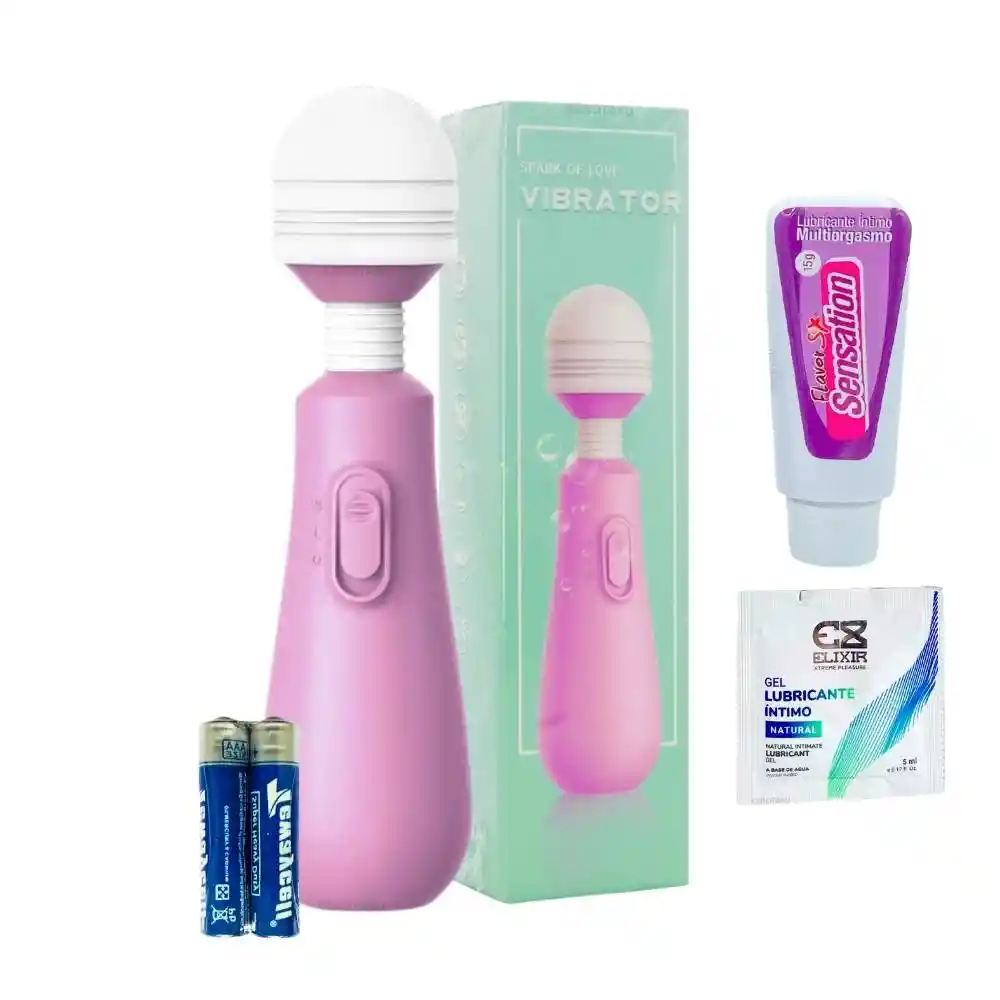 Kit Masajeador De Clítoris Hitachi + Multiorgasmos + Lubricante