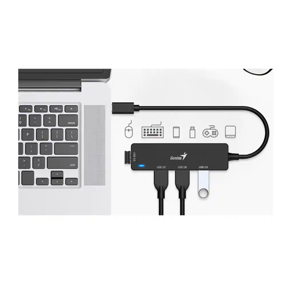 Hub Genius Uh 400 Usbc 4 Puertos Usb 3.0