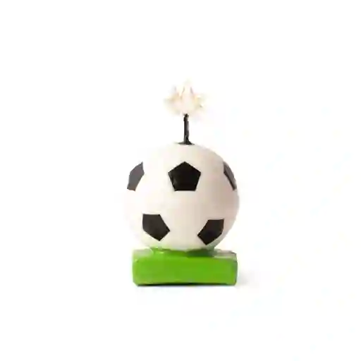 Vela Balon De Futbol Blanco Y Negro 6 X 4 Cm - Copa America Colombia