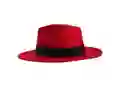 Sombrero Fedora Paño Ajustable C - Rojo