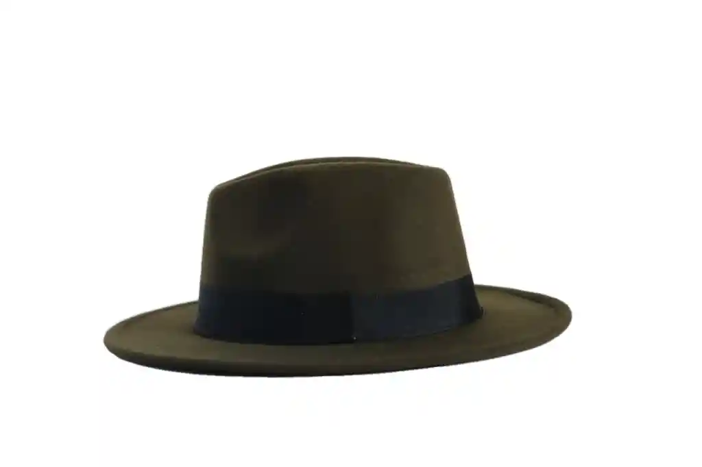 Sombrero Fedora Paño Ajustable C-verde